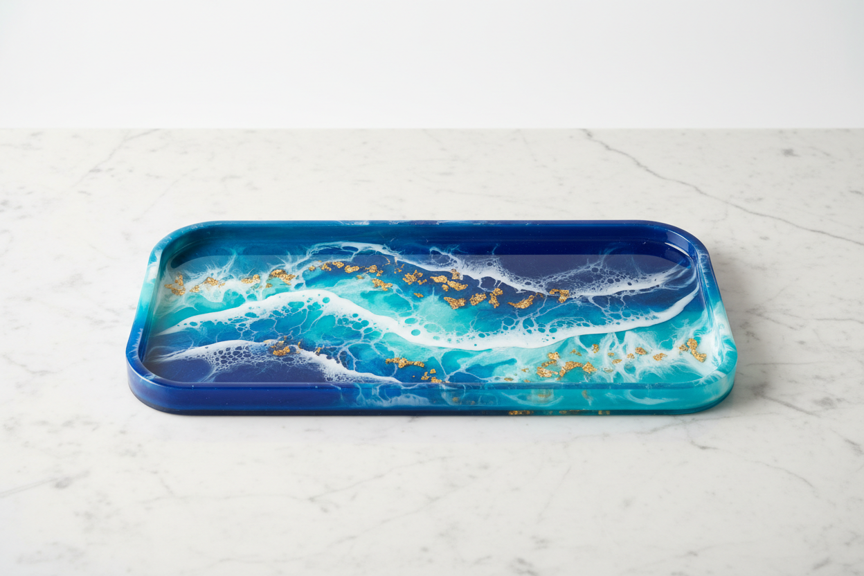 Ocean Wave Resin Tray - Hero Shot