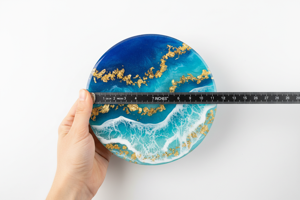 Size Reference - Hand Holding 7 Inch Coaster