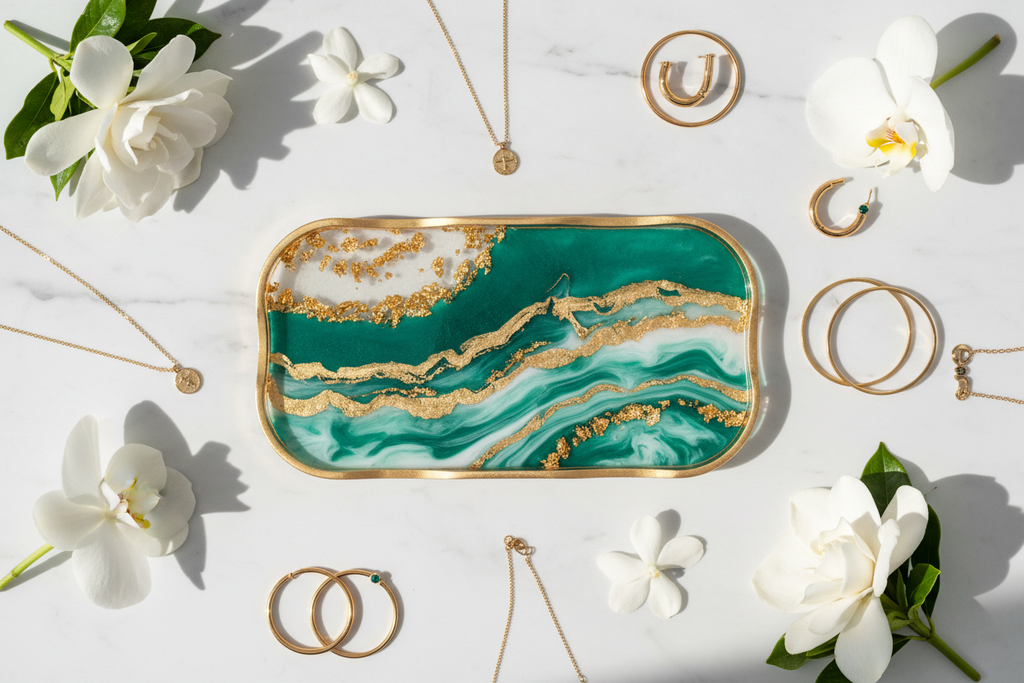 Luxury Resin Tray - Flat Lay Styling