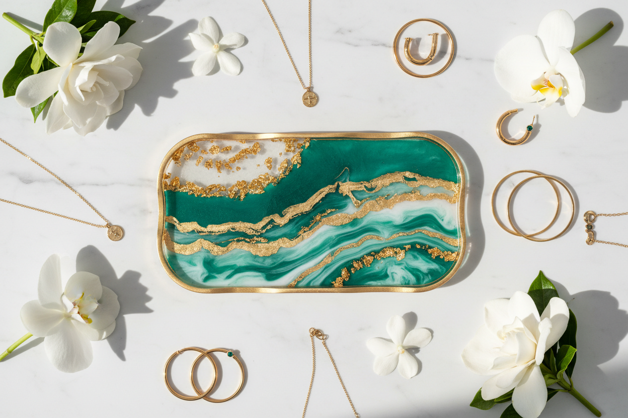 Luxury Resin Tray - Flat Lay Styling
