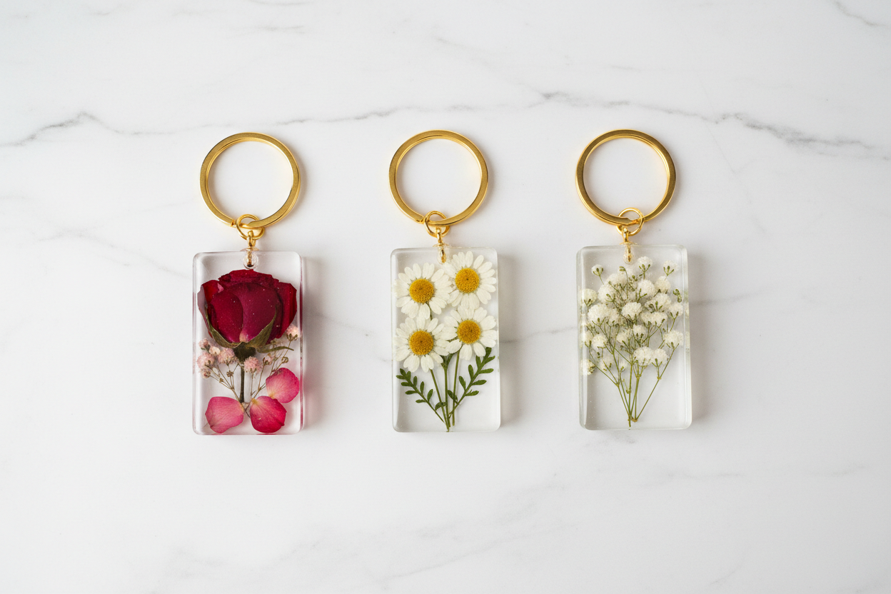 Dried Flower Keychains Hero