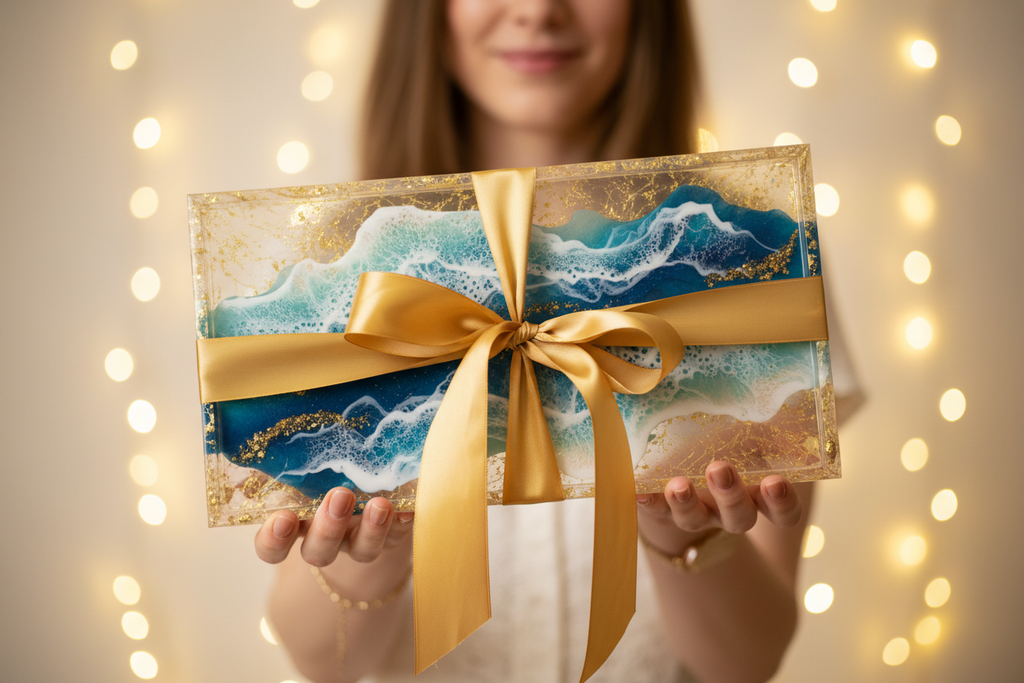Ocean Wave Resin Tray - Gift Scene