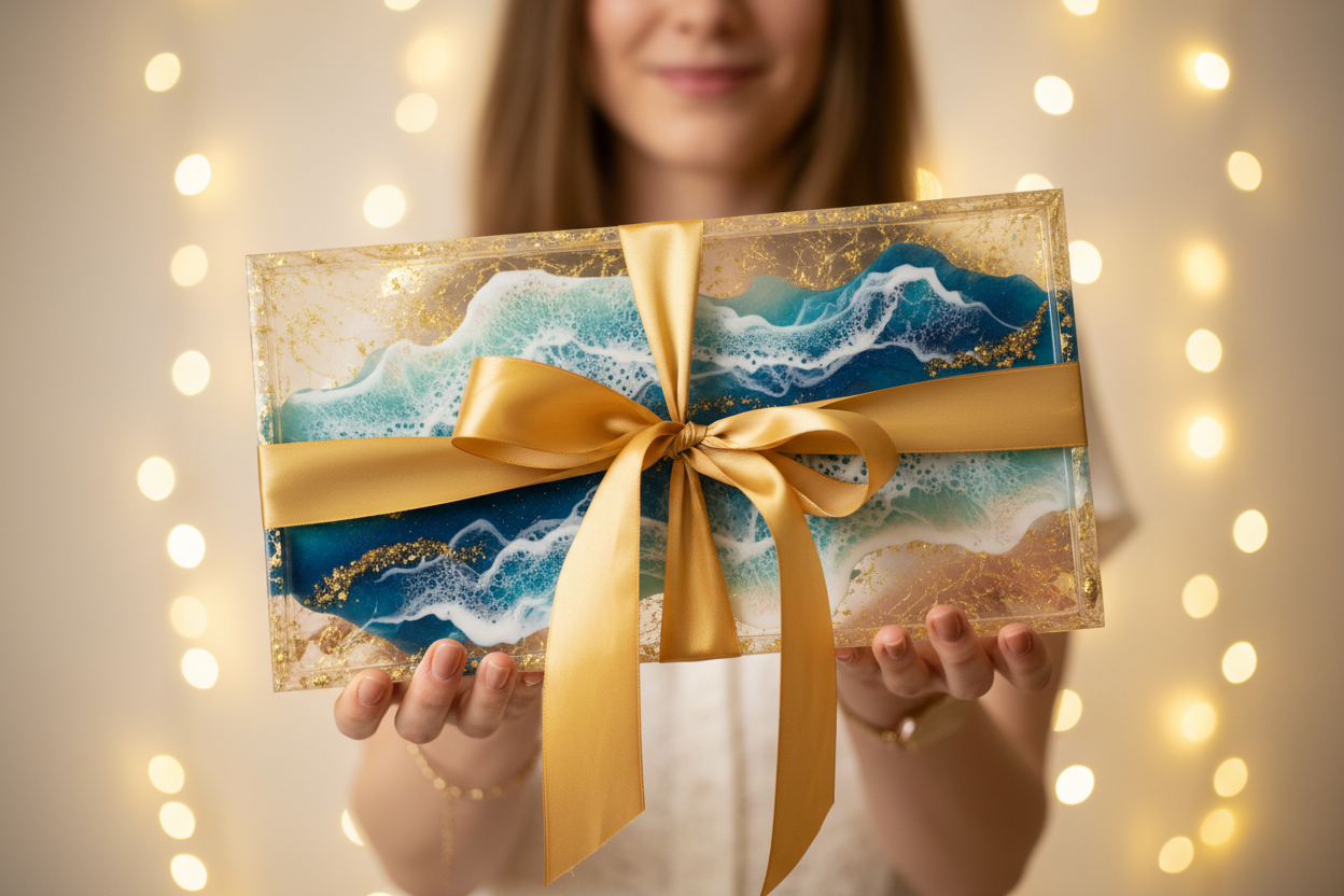 Ocean Wave Resin Tray - Gift Scene