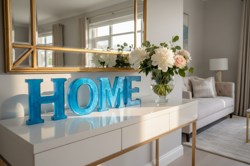Lifestyle - HOME Letters on Console Table