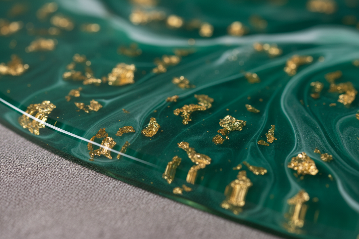 Resin Tray - Gold Leaf Detail Macro