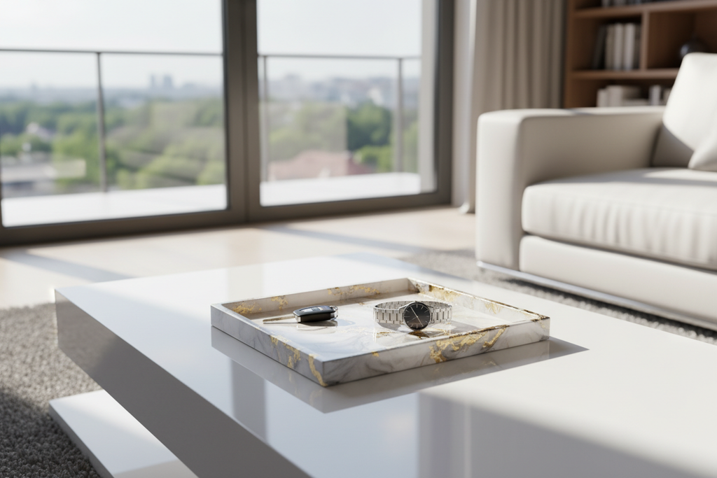 Resin Tray - Coffee Table Lifestyle