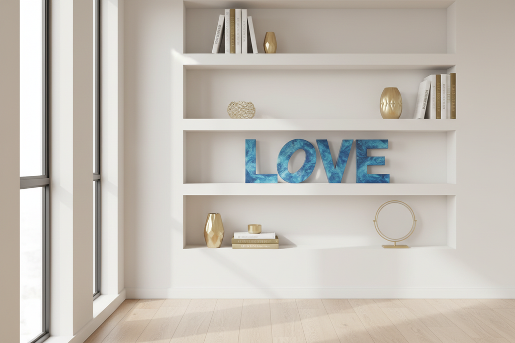 Lifestyle - LOVE Letters on Bookshelf