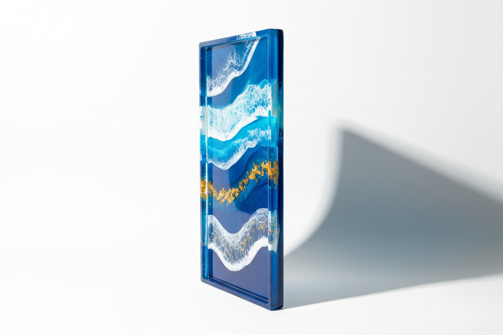 Ocean Wave Resin Tray - Side Profile