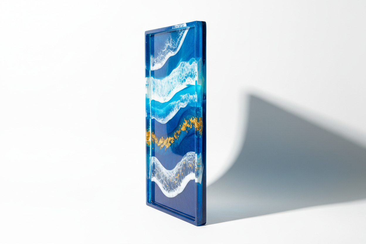 Ocean Wave Resin Tray - Side Profile