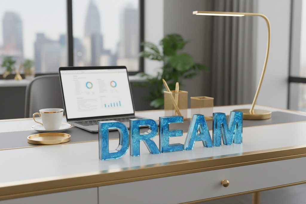 Office Desk - DREAM Letters Workspace Styling